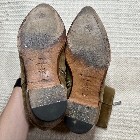 ALESSANDRO VASINI men's tobacco tan suede leather Alec 30 mm ankle boots 39.5 - Picture 10 of 14